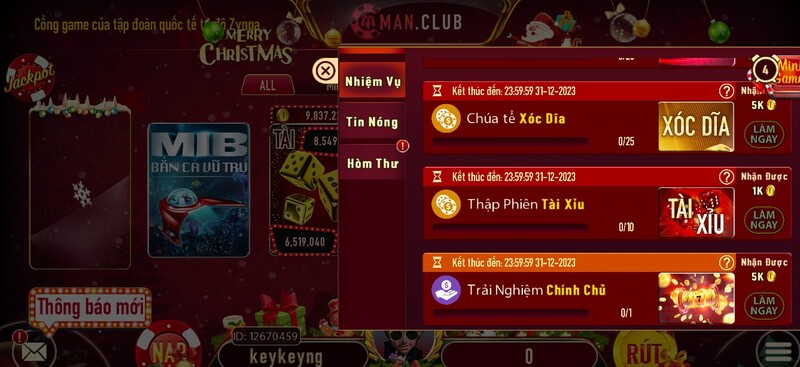Cổng game Man Club sự kiện tưng bừng