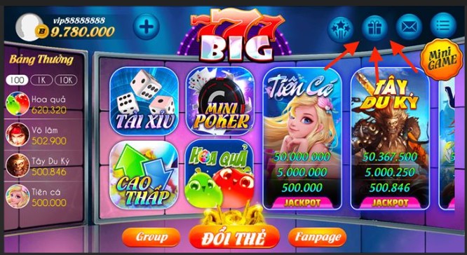 Bùng nổ Giftcode Big777 hấp dẫn khiến người chơi không khỏi choáng ngợp