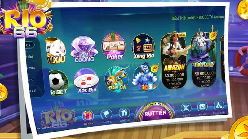 Lưu ngay Rio66 Giftcode từ game đánh bài triệu đô an toàn hấp dẫn nhất 2023