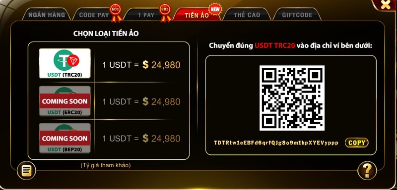 Nạp tiền cổng game Top88