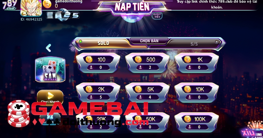 Game Bài Sâm 789 Club – Dễ chơi dễ trúng thưởng